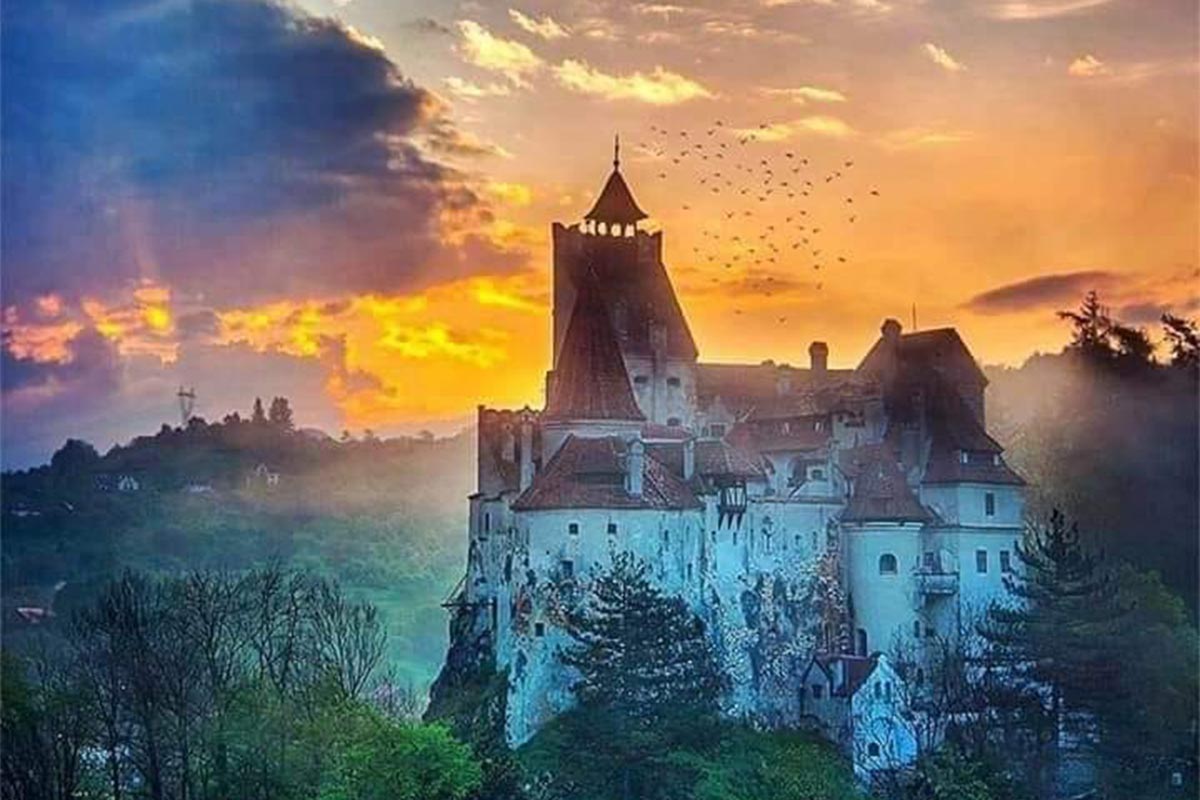 Bran Castle in the evening